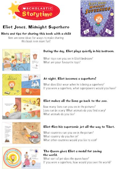 Eliot Jones, Midnight Superhero Storytime Notes