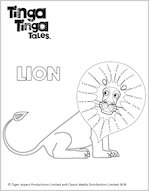 Tinga Tinga Lion Colouring