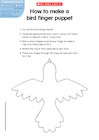 How to make a bird finger puppet