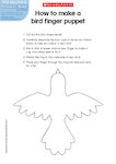 How to make a bird finger puppet (1 page)