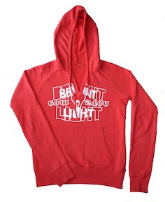 Sweat-shirt rouge à capuche
