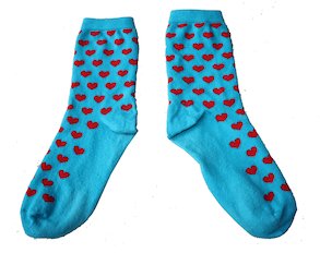 Chaussettes rouge et bleu