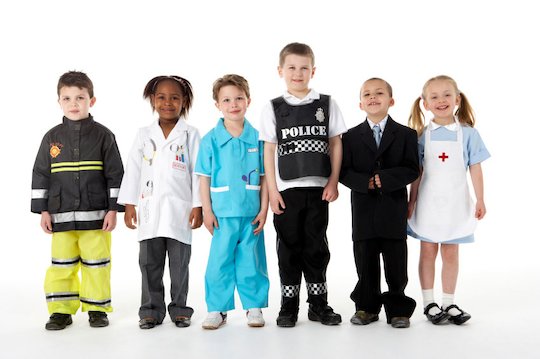 Children dressed up as 'people who help us' Children dressed up as 'people who help us'