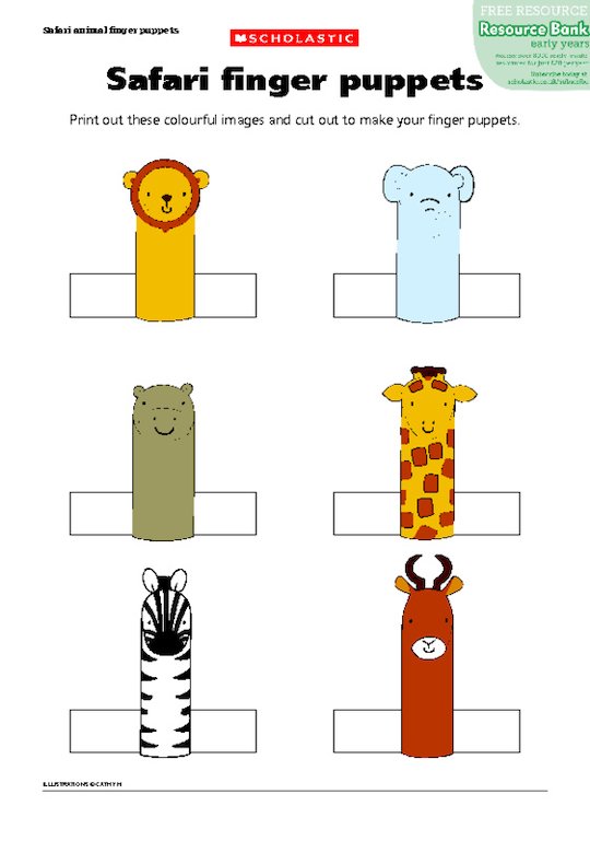 Finger puppet templates