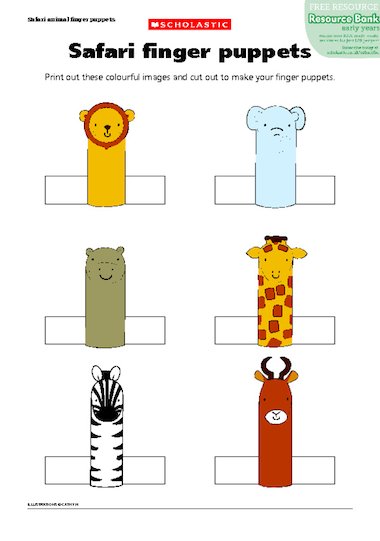 Finger puppet hot sale printable