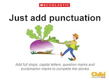 Just add punctuation – Grammar and punctuation activity