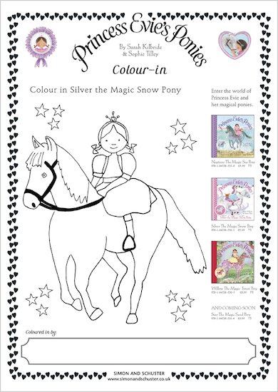 Princess Evie's Ponies Colouring 