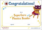 Superhero Phonics Certificate