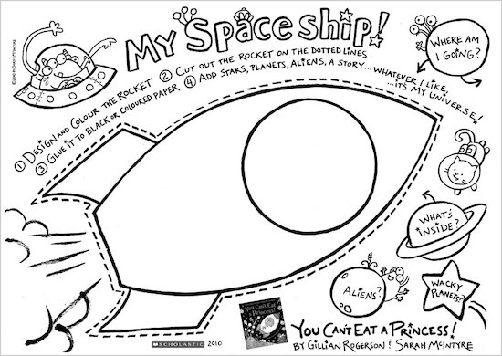 You Can't Eat a Princess Space Ship Activity
