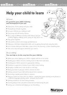 Help your child to learn