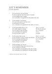 'Let's remember (to be grateful)' song - lyrics (1 page)