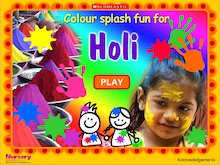 Colour splash fun for Holi
