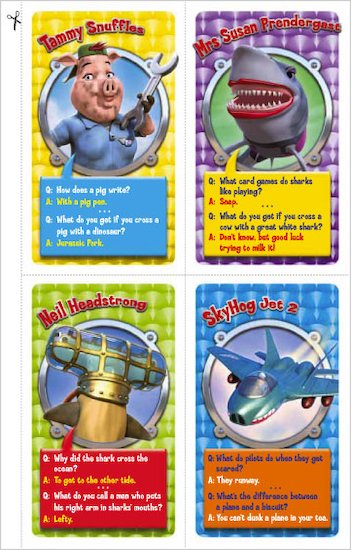 Pigs in Planes Joke Cards