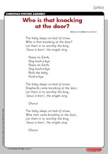 Who is that knocking at the door lyrics