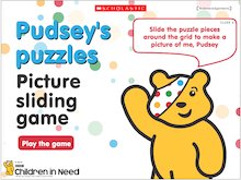 Pudsey’s puzzles: Picture sliding game