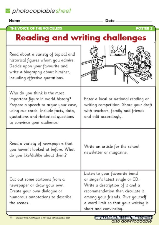 Reading and Writing Challenges