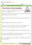 'The Birth of the Buddha' - question sheet (1 page)