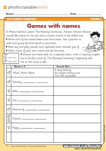 The Naming Ceremony – Games with names
