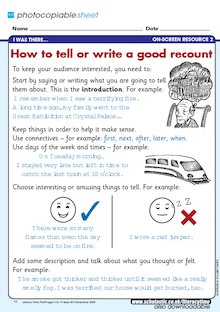 How to tell or write a good recount