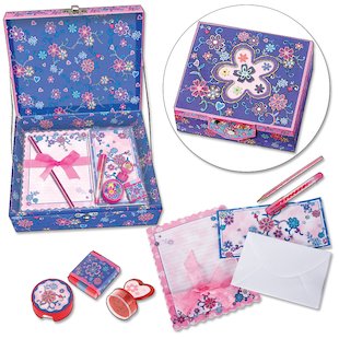 Flower Stationery Box - Scholastic Kids' Club