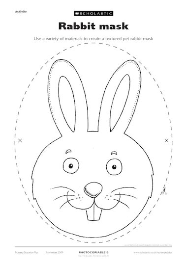 Rabbit mask – FREE Early Years teaching resource - Scholastic