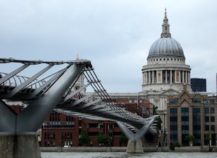 St Paul's Cathedral and Millenium Bridge