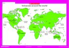 Volcanoes around the world – map poster