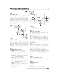 Speaking Activities: Answers