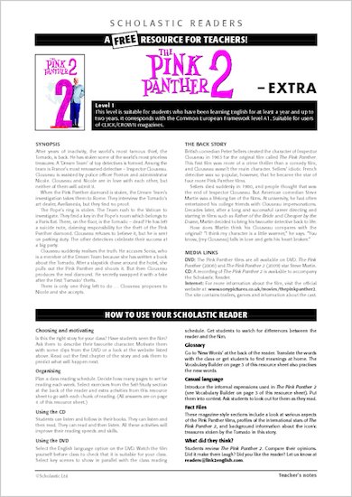 Pink Panther 2: Resource sheet and answers
