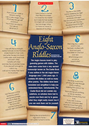 Eight Anglo-Saxon Riddles – Primary KS2 teaching resource - Scholastic