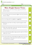 New Anglo-Saxon Times - question sheet (1 page)