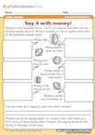 Sayings and proverbs about money (1 page)