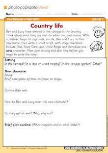 Country life – planning a play script