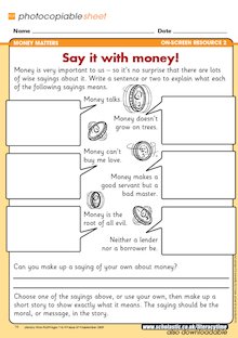 Sayings and proverbs about money