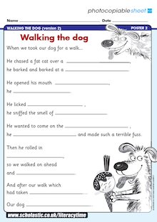 Walking the dog – poem frames