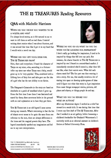 Michelle Harrison Author Interview