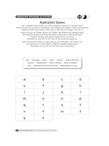 Alphabet game