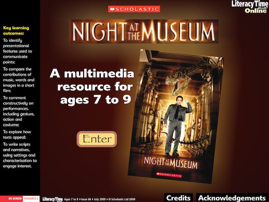 Night at the Museum - multimedia interactive resource