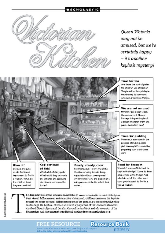 Through the keyhole: Victorian kitchen - sheet