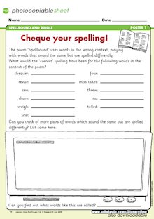 ‘Spellbound’ poem – Cheque your spelling!