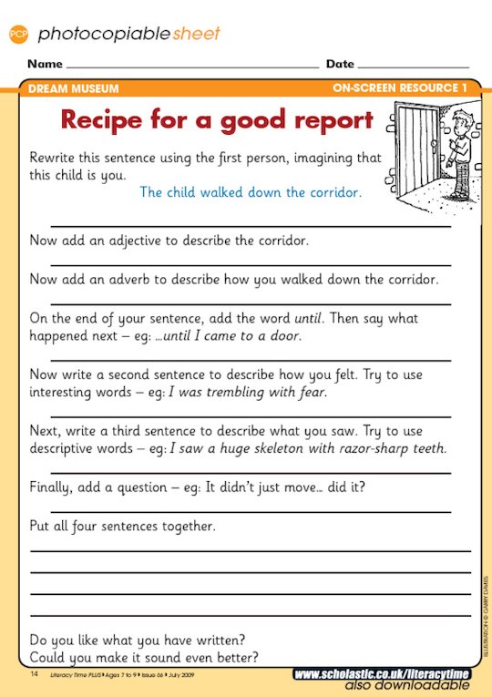 Recipe for a good report