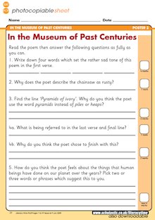 In the Museum of Past Centuries – comprehension
