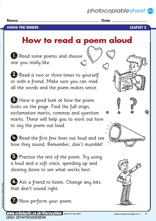 How to read a poem aloud