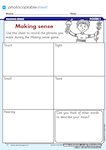 Making sense activity sheet (1 page)