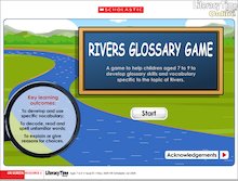 Rivers glossary game – interactive resource