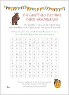 Gruffalo Birthday Wordsearch