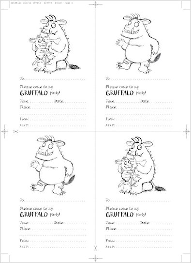 Gruffalo Party Invites