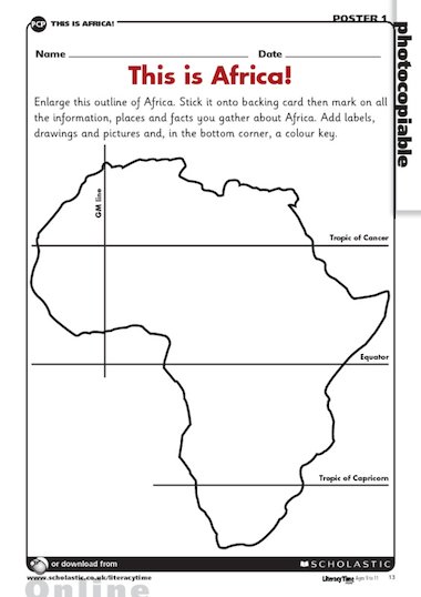 Blank map of Africa – FREE Primary KS2 teaching resource - Scholastic