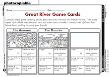 Rivers  – fact game cards