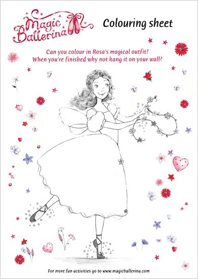 Magic Ballerina Colouring Sheet